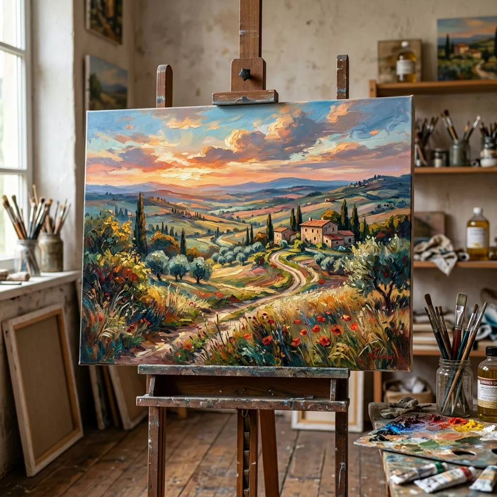 Canvas painting study
