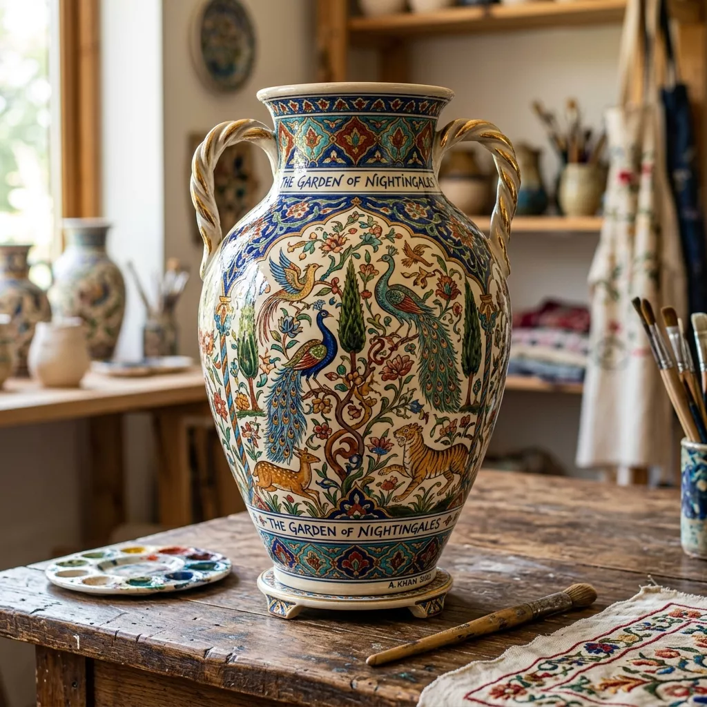 Painted pottery piece